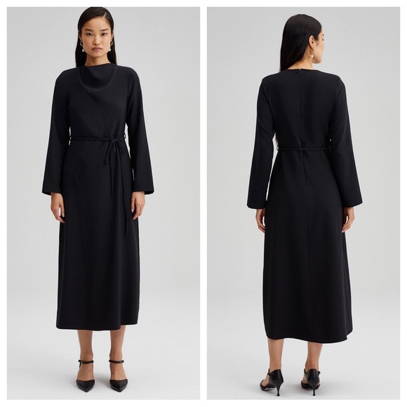 Salon Designer Privé Belted Crepe Dress - Picture 3 of 3